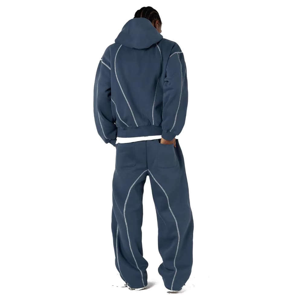 Europe, America, The New Trench Coat Y2K Letter Tide Brand Printing Casual Street Men's And Women's Sports Style Sweater Set New Product