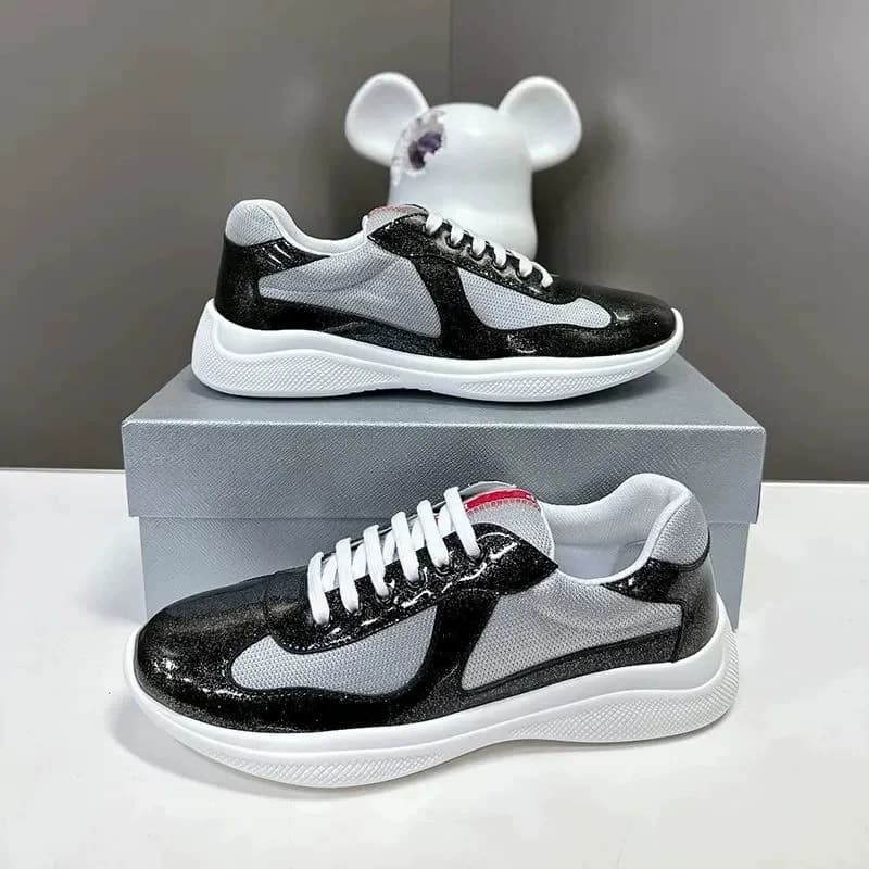 Chaussures de course polyvalentes à bout rond, en cuir véritable, semelle plate, de marque Guangzhou P, en stock, pour le commerce extérieur, mod