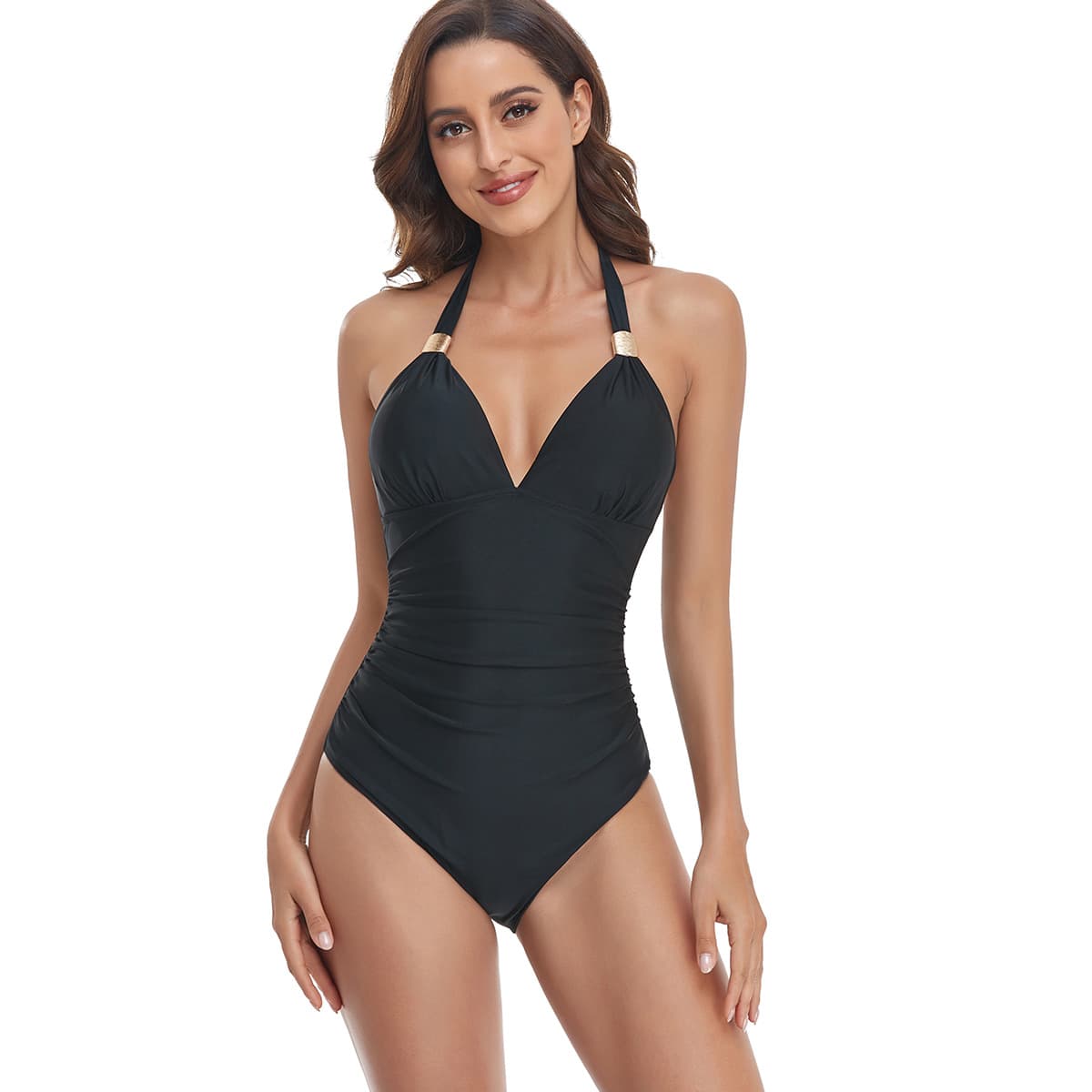 New European and American sexy tight one piece swimsuit female swimsuit cover belly one piece swimsuit female wholesale cross border