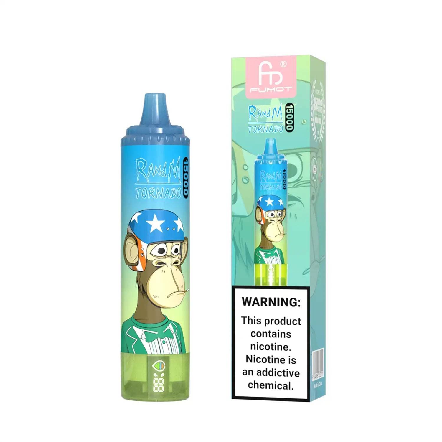 Cigarette électronique jetable 15 000 bouffées avec e-liquide 20 ml, RandM Tornado 15 000 bouffées, cigarette électronique rechargeable pour u