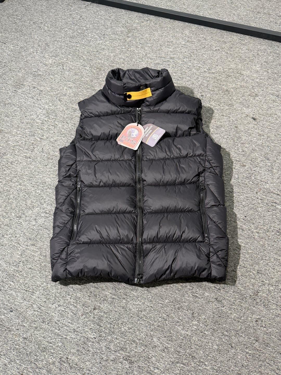 Gilet matelassé à col montant pour homme PJS, sans manches, zippé, léger et coupe-vent, coupe ample, idéal pour l'hiver. Vêtements d'extérieur