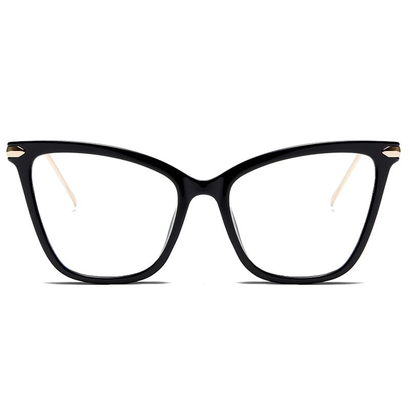 Cat's eye metal anti-blue light glasses retro fashion flat light frame trend men and women