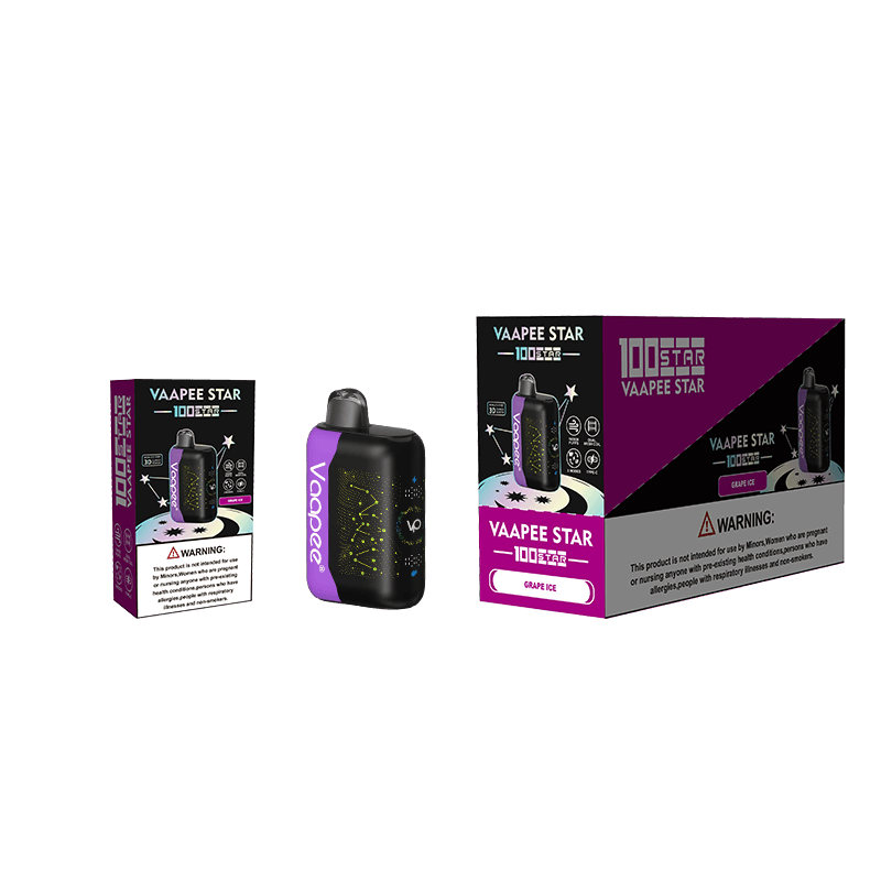 Lot de 5 cigarettes électroniques jetables Vaapee Star 100K Puff Bar Vape Pod, 10 saveurs, vente en gros.