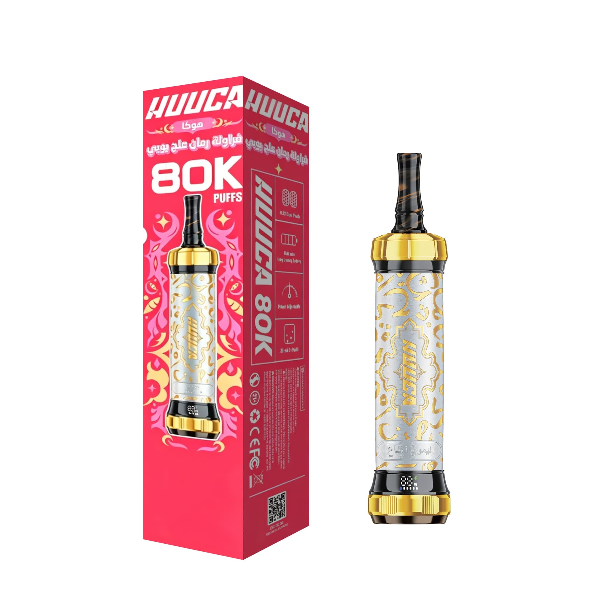 HUUCA 80K 80 000 bouffées 3 mg DTL Vape jetable 30 ml 1500 mAh
