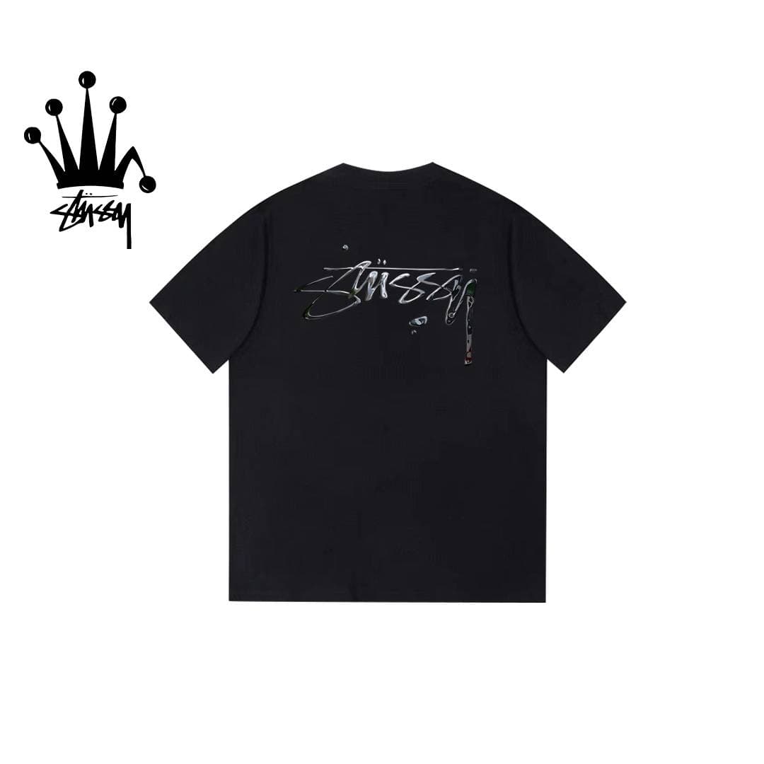 Stussy Mercury Print Pattern Pure Cotton Short Sleeved T-shirt