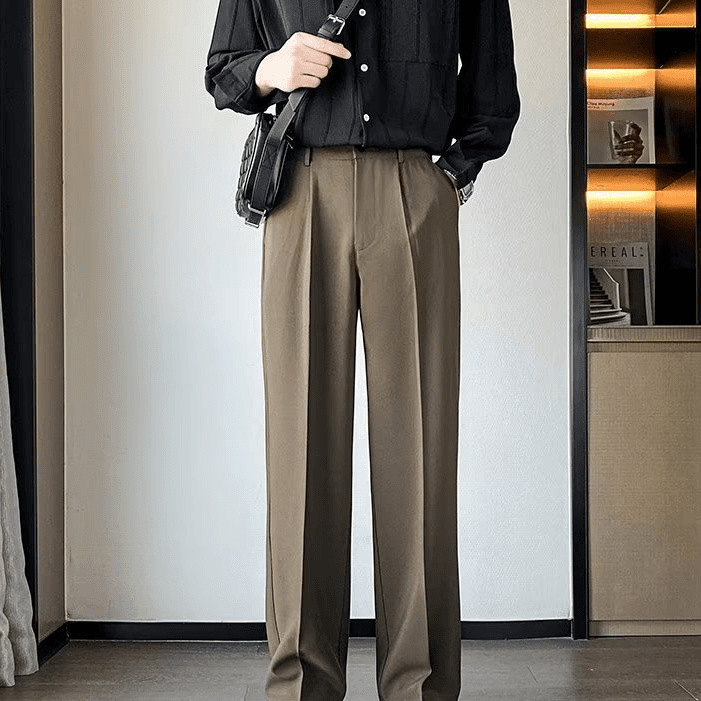 Men's Clothing Casual Trousers Men Spring And Autumn New Loose Straight Wide Leg Drape Pants Boys Casual Trousers Men's Trousers