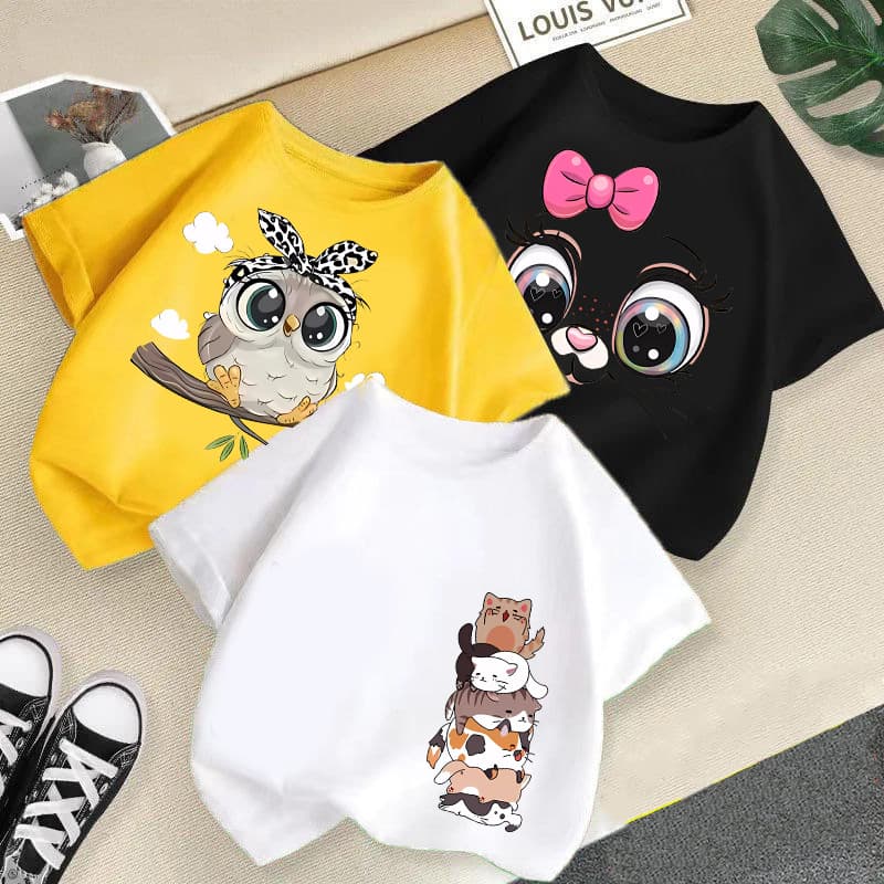 Kid's Clothing girls T-shirt short sleeve 2024 summer new style children's tops boys half sleeved children's clothing summer clothes