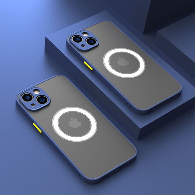 Coque magnétique mate de luxe pour chargement sans fil, compatible avec iPhone 15, 14, 13, 11, 12 Pro Max, 12 Mini, 13 Mini, 14 Plus, 15 Plus, X, XS