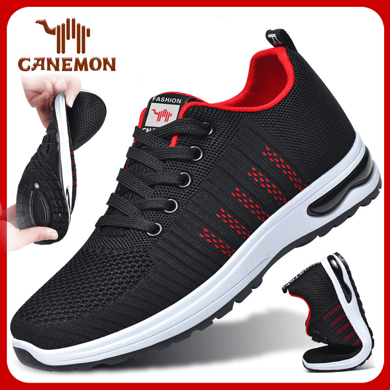 Athletic Shoes Flying Woven Men's Shoes Sports Shoes Middle Aged And Elderly Non Slip Wear Resistant Casual Shoes Large Size Old Beijing Running Shoes
