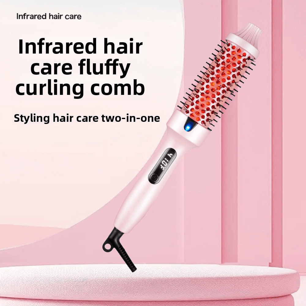 2-In-1 Hair Straightener & Curling Brush - Portable Styling Tool For Short To Medium Hair (Quick Heat-Up Tangle-Free Design Salon-Quality Results)