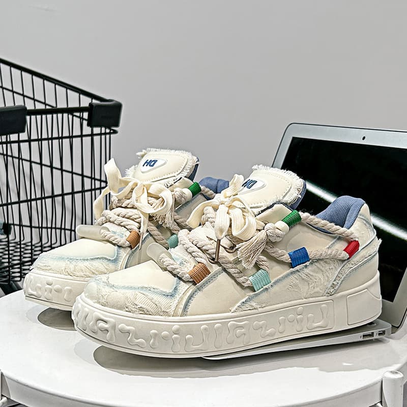 2024 men's shoes, dreadlocks, bread design, comfortable, casual, wear resistant, versatile, trendy, multi color wholesale