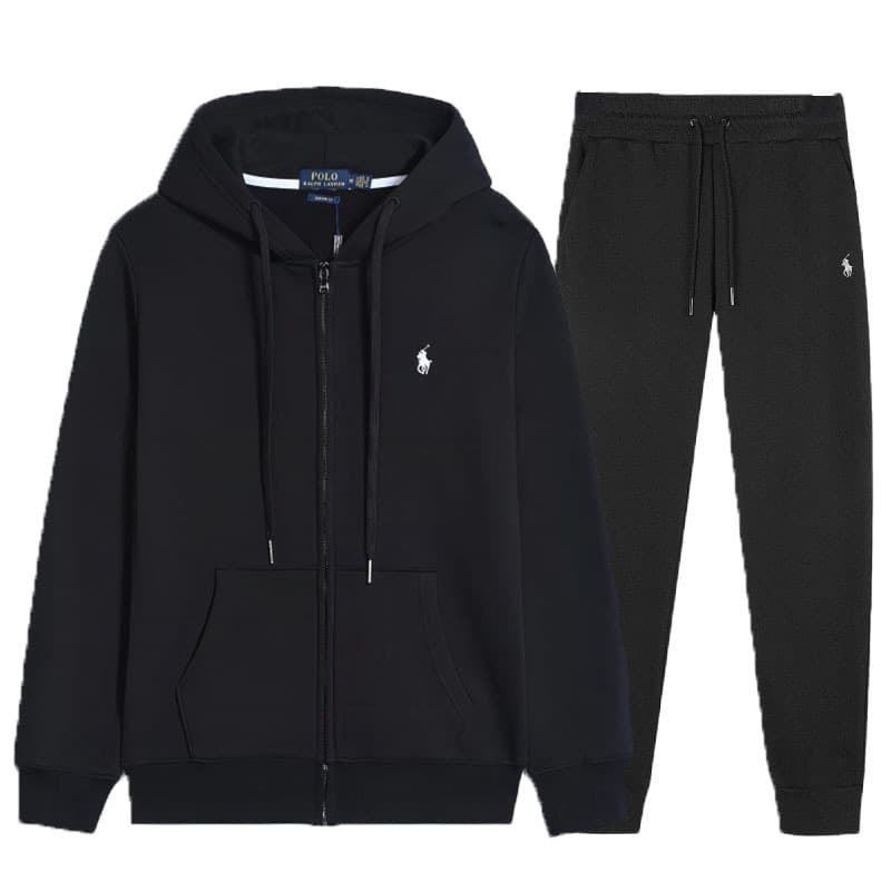 Sweat à capuche brodé Laf RL pour homme et femme, ensemble veste à capuche et pantalon, style décontracté, printemps-automne