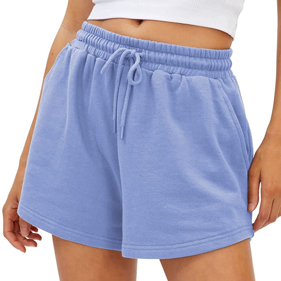 Women's Sports Elastic Running High Waist Pocket Training Fitness Shorts