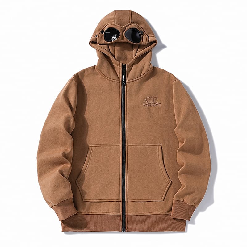 Veste de sport unisexe à capuche doublée polaire et fermeture éclair, au design classique avant-gardiste et fonctionnel, de la marque Cross-border