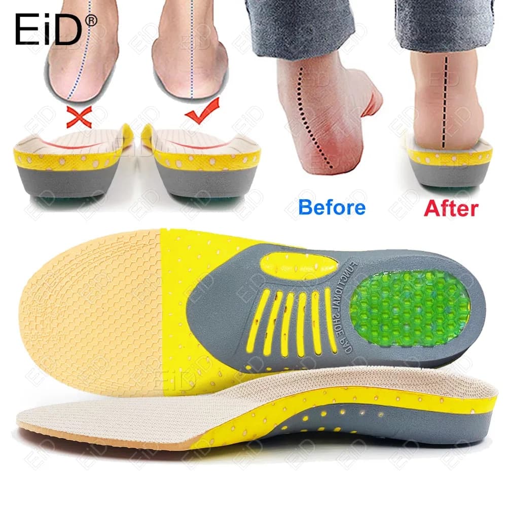 Premium Orthotic Gel Insoles Orthopedic Flat Foot Health Sole Shoes Insert Arch Support Pad For Plantar fasciitis Unisex