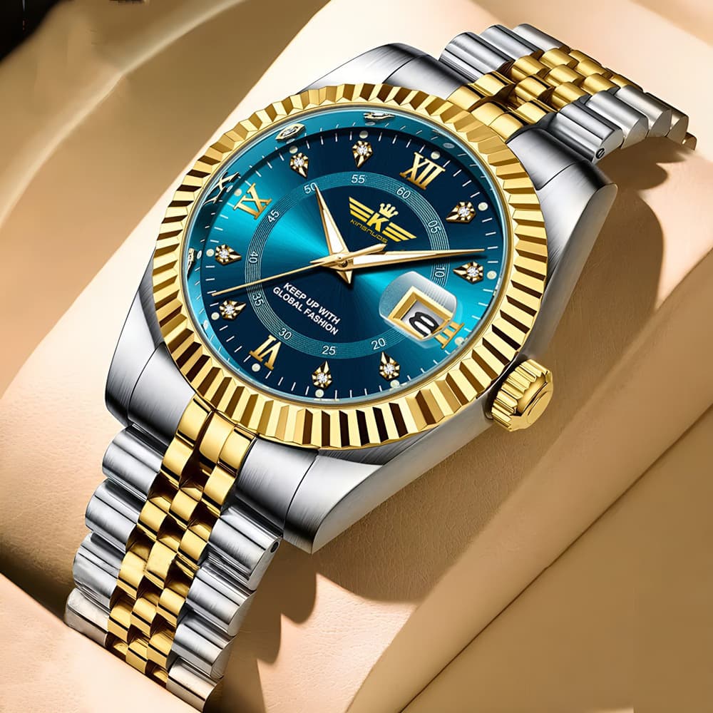 Men's Stylish Stainless Steel Calendar Watch With Luminous Hands - Elegant Casual Timepiece For Everyday Wear Elegant Casual Versatile Men's Watch