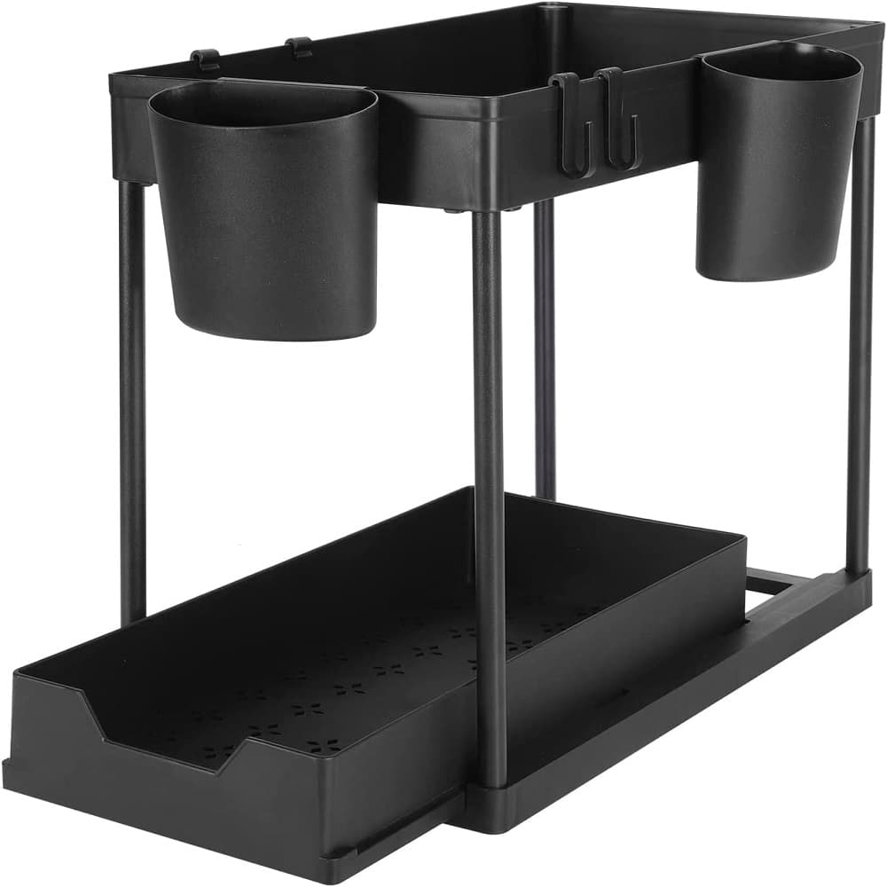 Kitchen Under Sink Organizer Under Sink Bathroom Storage Shelves 2 Tier Storage Rack For Collection Organizer Baskets