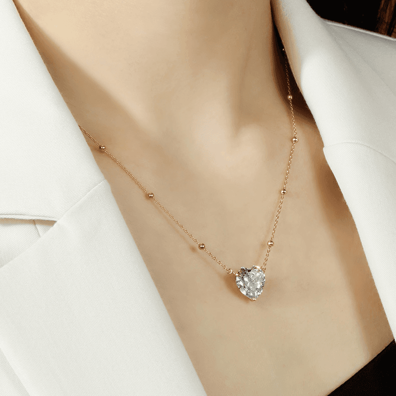 Sterling Silver Necklace Women's Jewelry Niche Design High-end Light Luxury Ins Style Zircon Necklace Women's Jewelry
