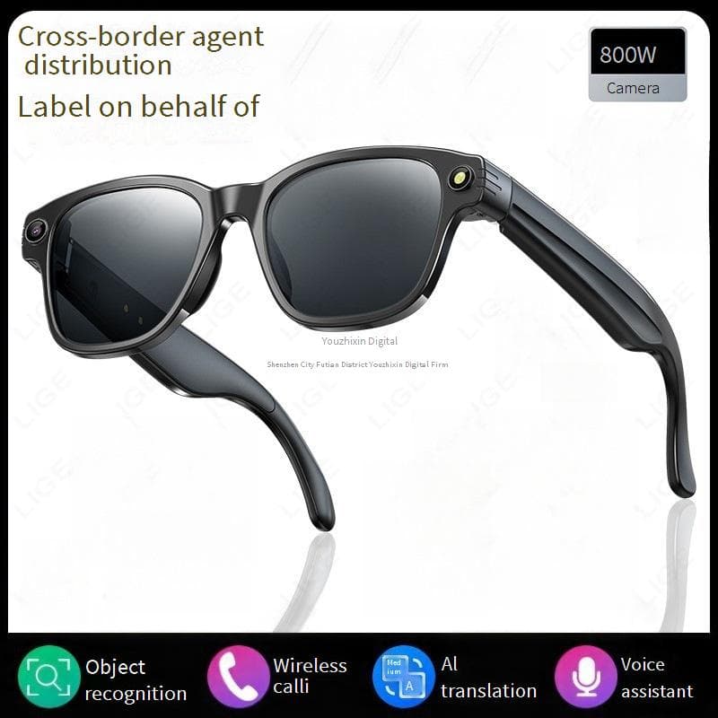 L801 Smart Glasses With 8MP Camera, AI Translation, Bluetooth Calling, HD Recording & Anti-Blue Light Lenses
