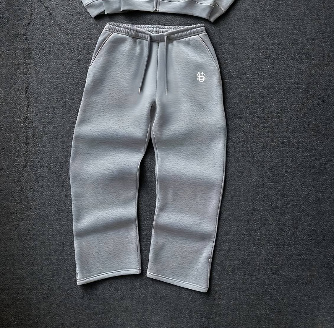 Chemise à capuche à manches longues délavée style rétro américain, pantalon ample et décontracté, costume pull japonais à la mode