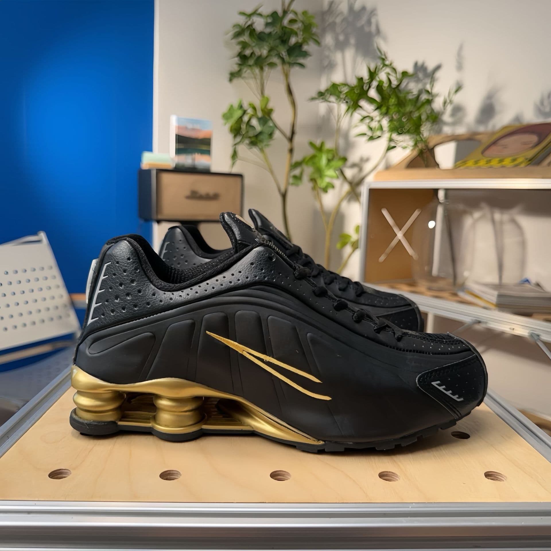 Chaussures de course unisexes SHOX R4 Neymar Collaboration, pointures 36 à 45, pour hommes et femmes, avec coussin d'air coloré.