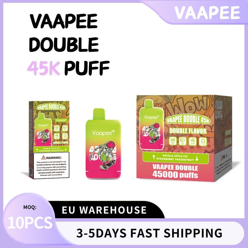 Vape jetable 45 000 bouffées Vaapee Double Flavors 45 000 bouffées Vape Pod 0 % 2 % 3 % 5 % Nic Vape Allemagne