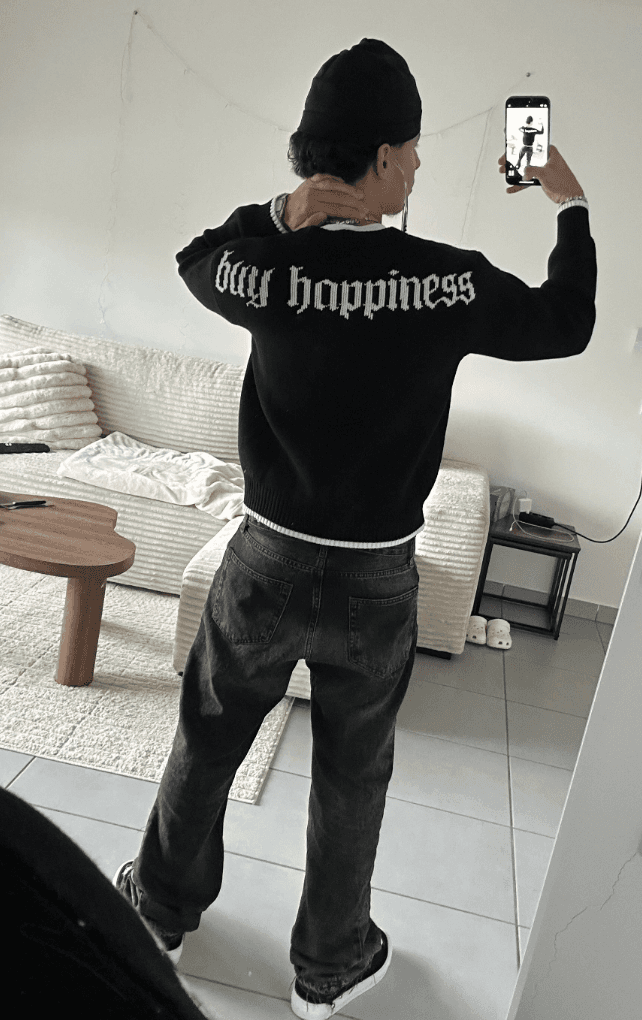 Men's Clothing European And American 2025 New Trendy Knitwear Men's Autumn And Winter Embroidered Pattern High Street Sweater Harajuku Round Neck Top