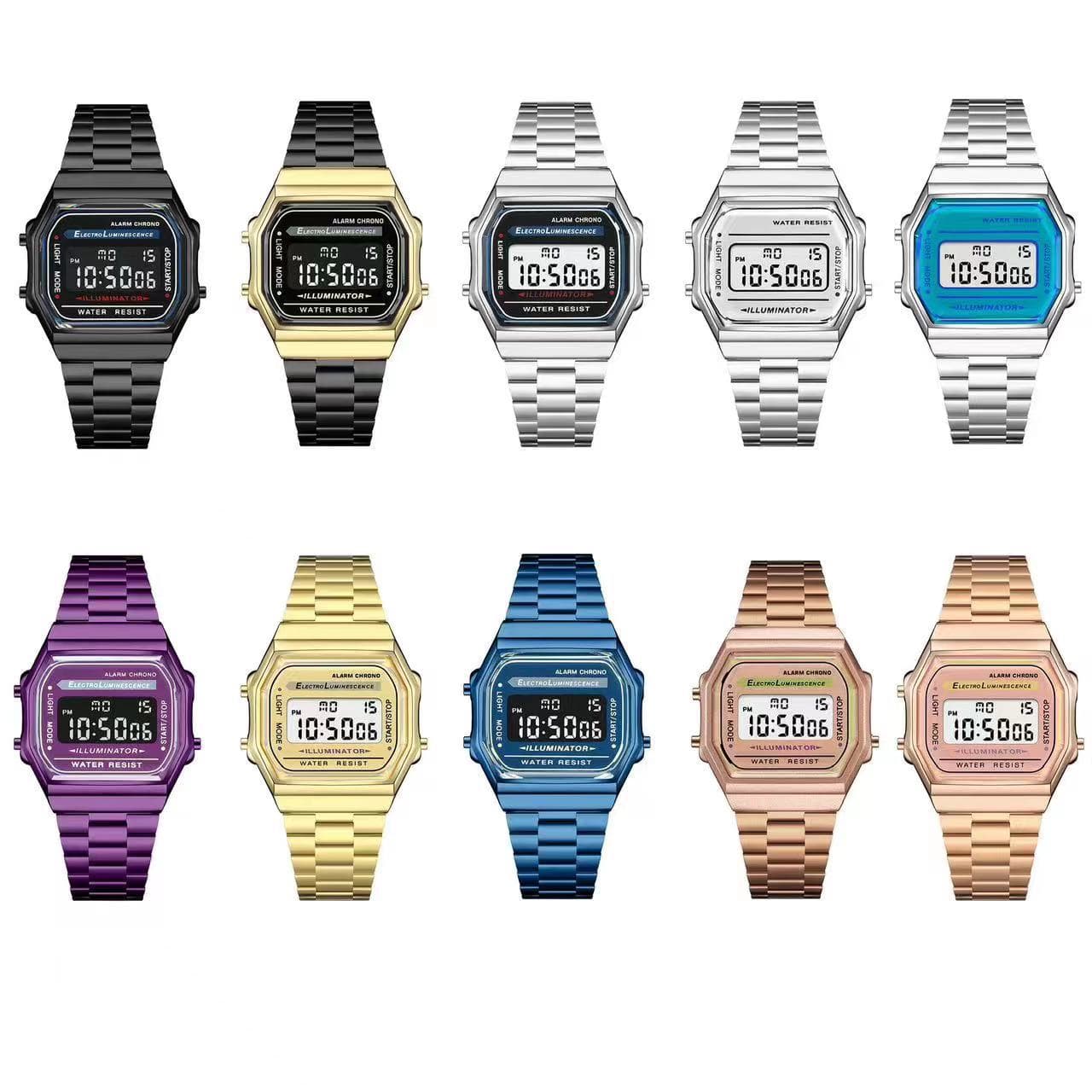Watch Square Electronic Watch Waterproof Glow-in-the-dark Electronic Watch Student Electronic Watch