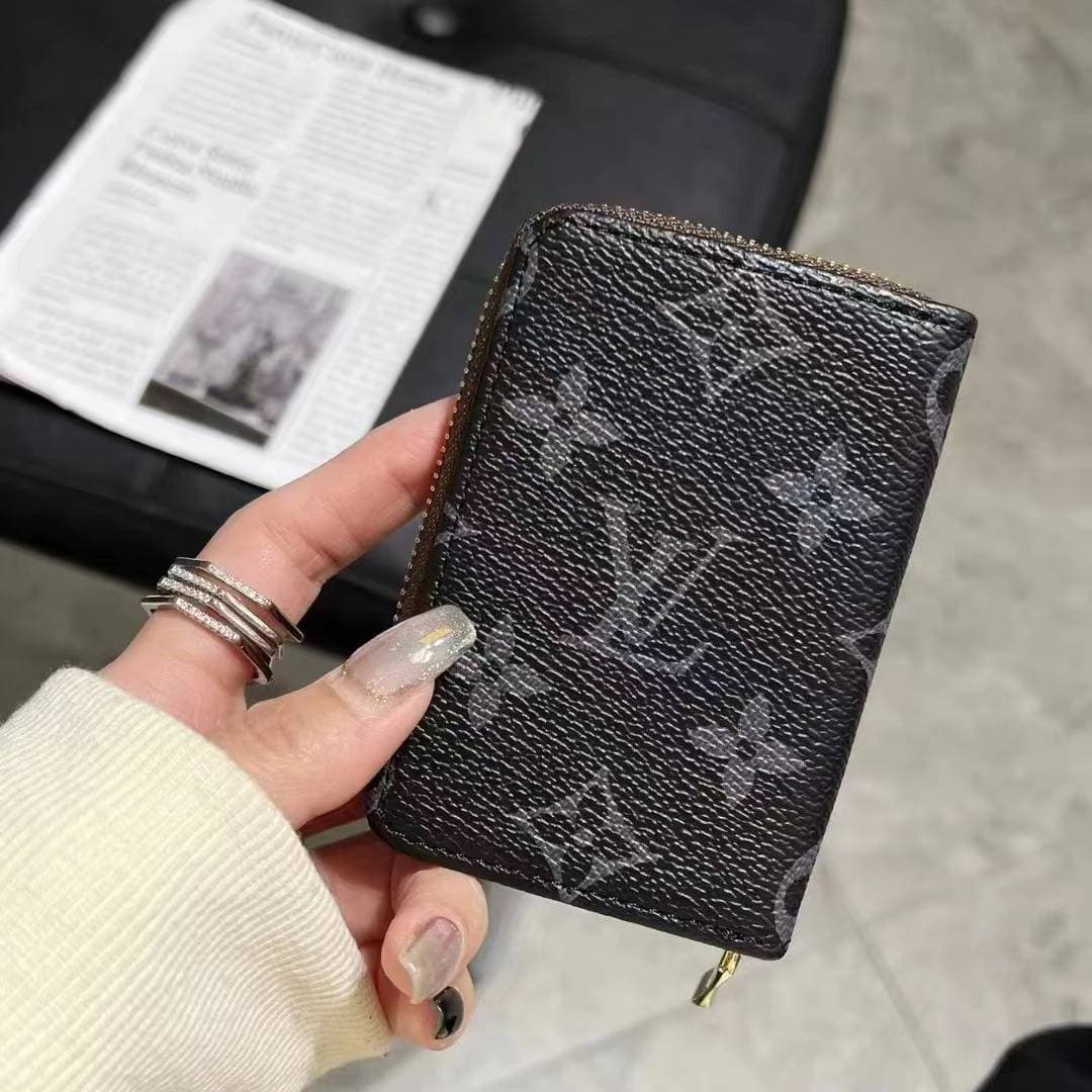 Porte-monnaie plastifié de grande capacité, compact et élégant, avec fentes multi-cartes