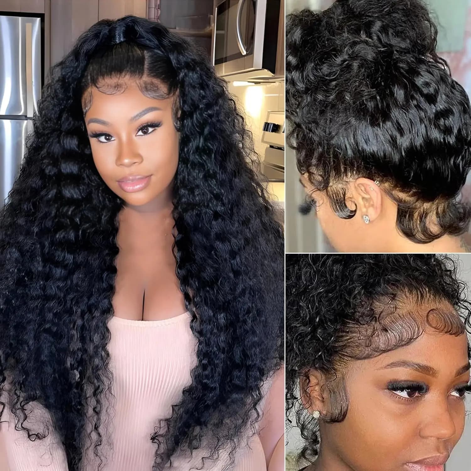 360 Water Wave Lace Front Wigs Human Hair 180 Density Deep Wave Human Hair Wigs for Women