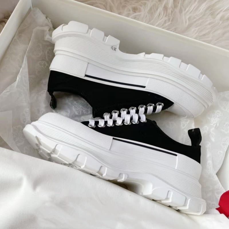 ChunNew Maikun Canvas Women 2024 New Genuine Leather Versatile Little White For Women's Casual Thick Sole Heightening