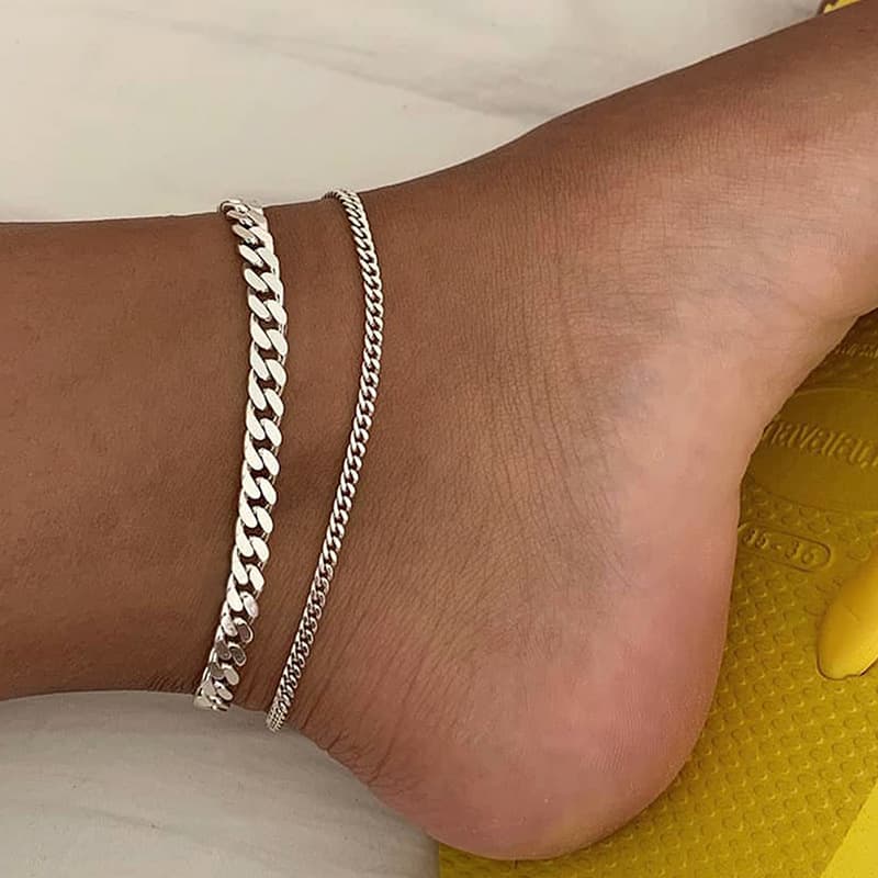 Ankle Chain Ankle Jewelry New Exaggerated Jewelry Personality Alloy Niche Design Ins Style Multi-Layer Anklet For Women Simple