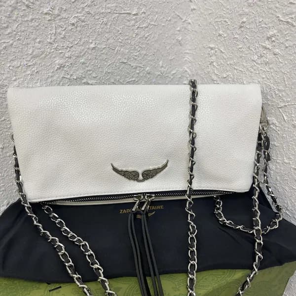 Sac à main de créateur de mode pour femme Zadig Voltaire, sac à bandoulière vintage à rivets, sac à main en cuir véritable