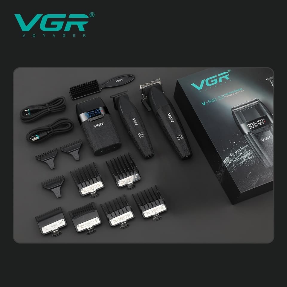 VGR Professional Cordless Clipper Electric Clippers 9000 RPM Adjustable Hair Trimmer For Men V-640 S3