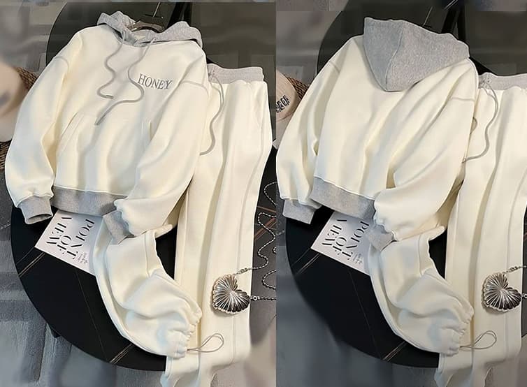 Women's Clothing Autumn Fashion Sports Leisure Suit For Women 2023 New Style Loose Slim Hooded Sweater Trousers Two Piece Suit