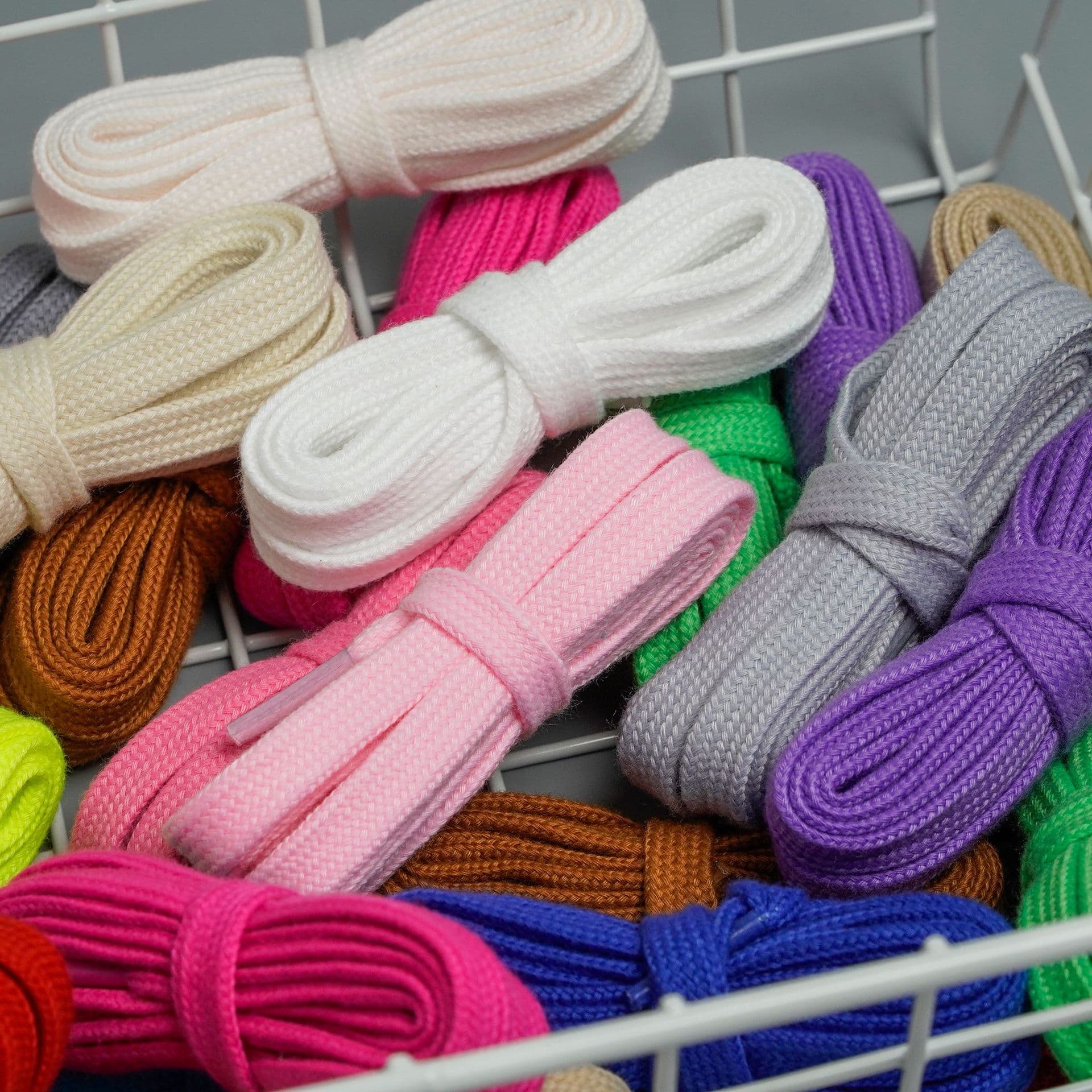 Double-Layer Cotton Flat Shoelaces For Casual Shoes - Hollow Braid Design (Multiple Colors & Lengths)​​