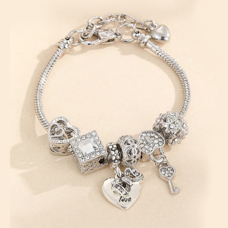 Crystal Fox Snake Bone Bracelet, Glass Bead Style, Trendy Girl Internet Red Bracelet