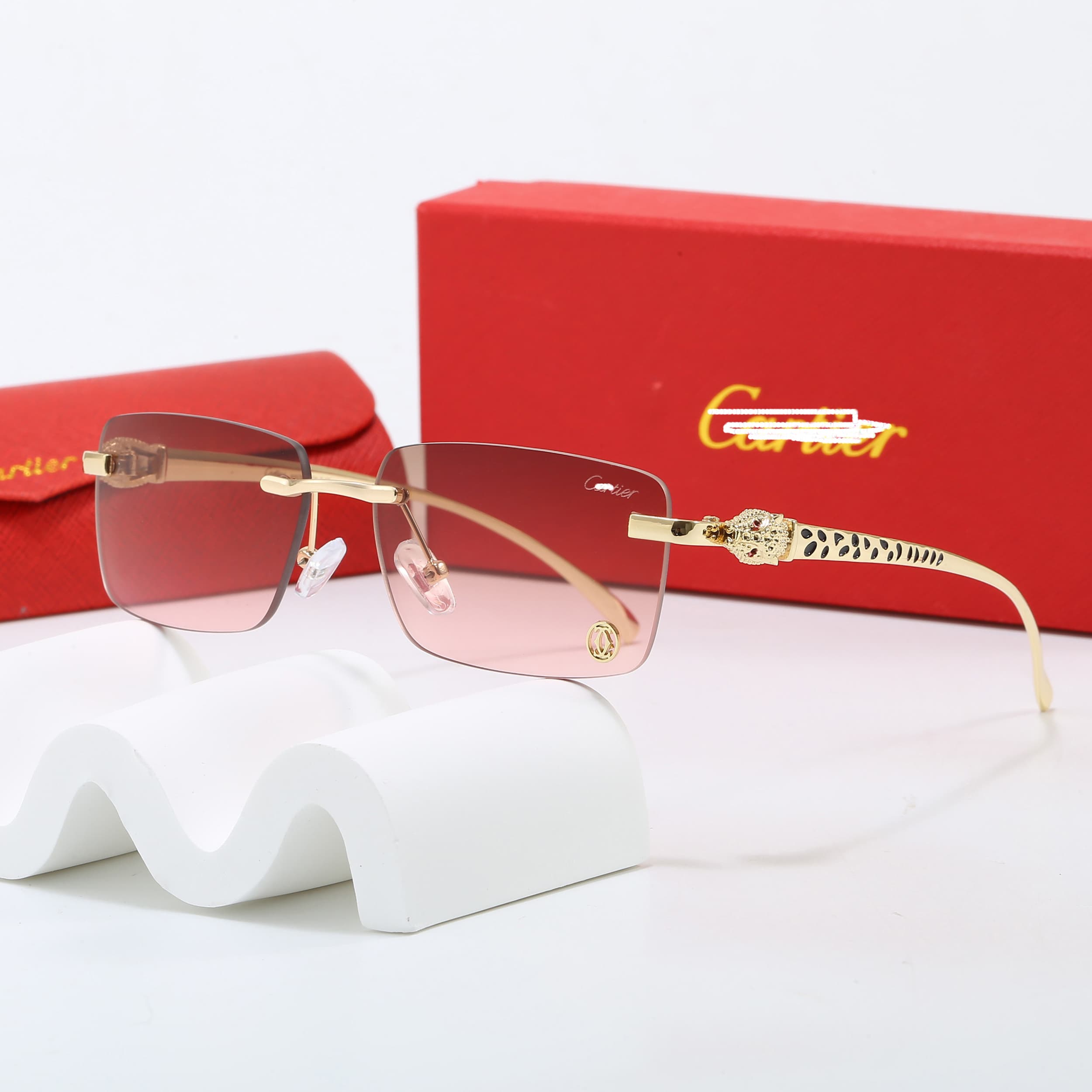 Lunettes de soleil tendance pour hommes et femmes, modèle sans monture, très populaires en extérieur.