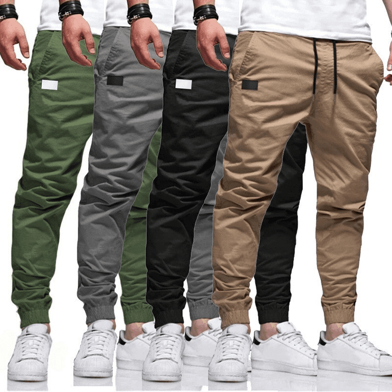 Men's Straight Leg Pants Men's Casual Cotton Leg Pants Slim-fit Pants