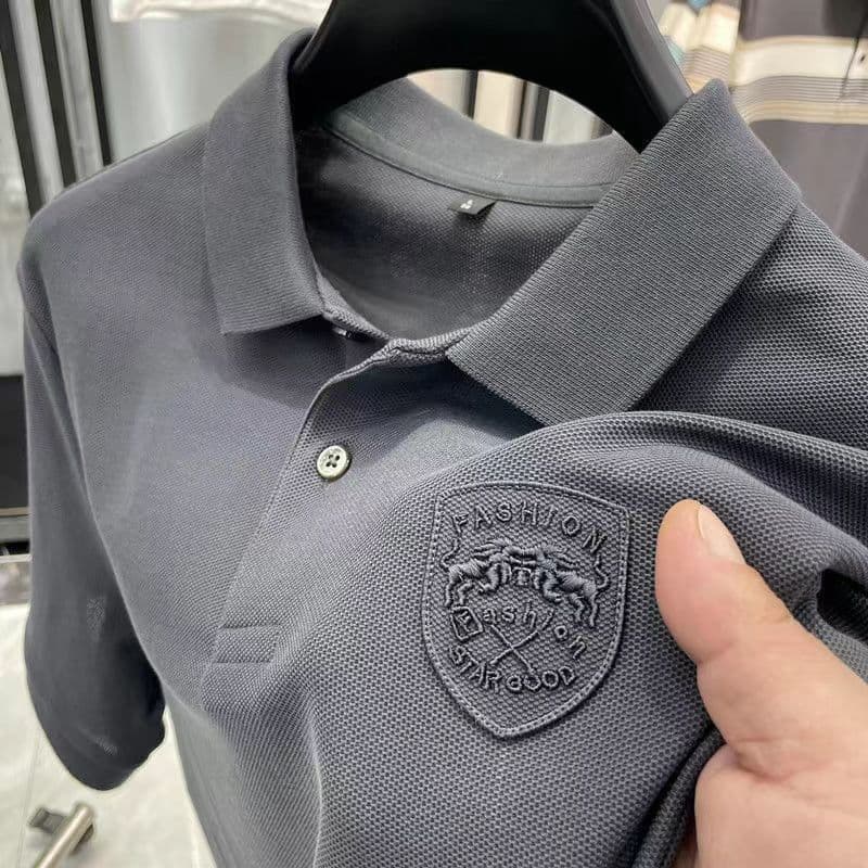 Boy Source Manufacturer Polo Shirt Short High-end Feel Men's Versatile Casual New Style Turn-down Collar T-shirt Half Sleeve