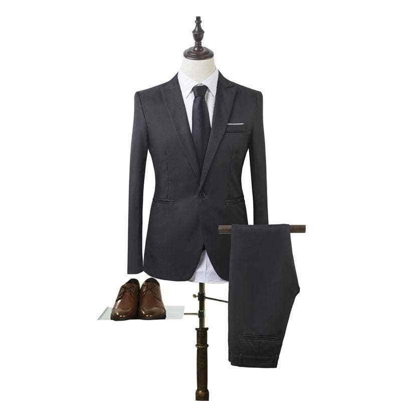 Men's Clothing spring and autumn men's fashion trend business suit dress casual slim suit two piece suit