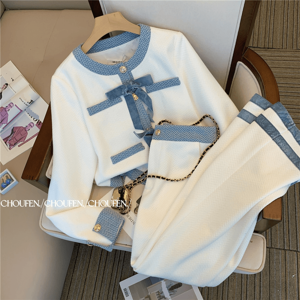 Fashionable Casual Suit, Temperament And Age-reducing Small Dress, Wide-leg Pants, Complete Match
