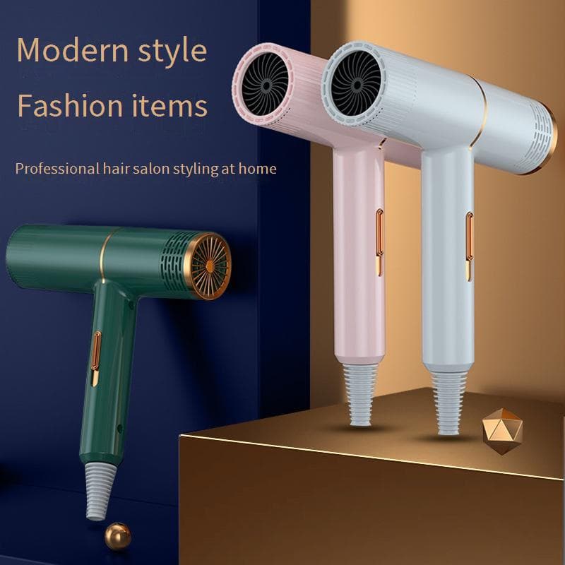 Professional Hair Dryer With Blue Light & Ionic Technology, 800W High Power, Cool/Hot Air Modes, Foldable Design – Ideal For Home