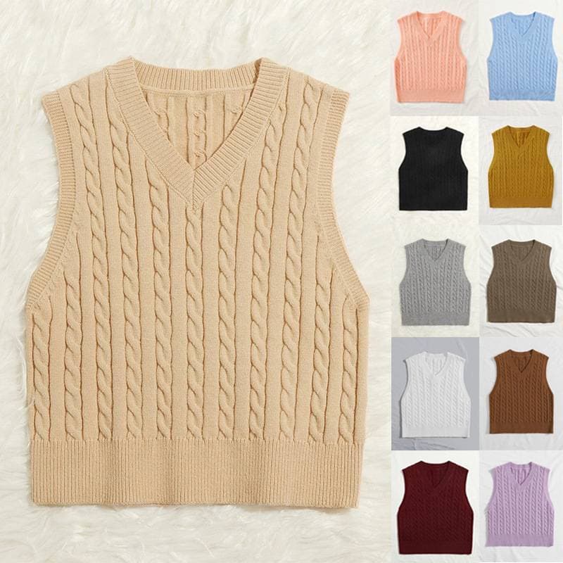 Women's hot girl rainbow knitted camisole vest hollow heart design sweet and spicy small vest