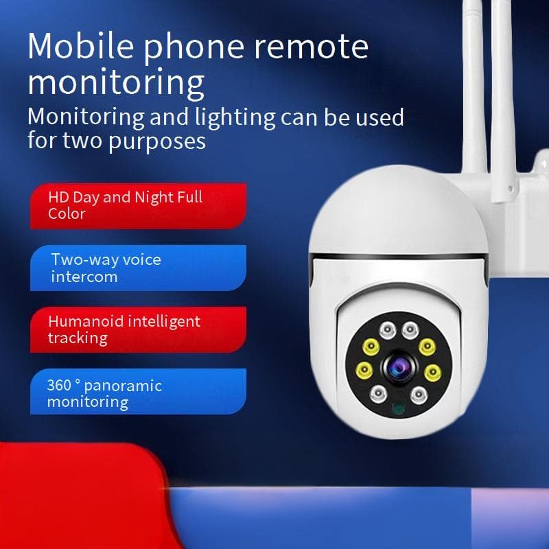Security Cameras 2MP Wireless WiFi Camera 360 Degree Panoramic Universal Monitor Wall Mounted Yellow Ball Machine