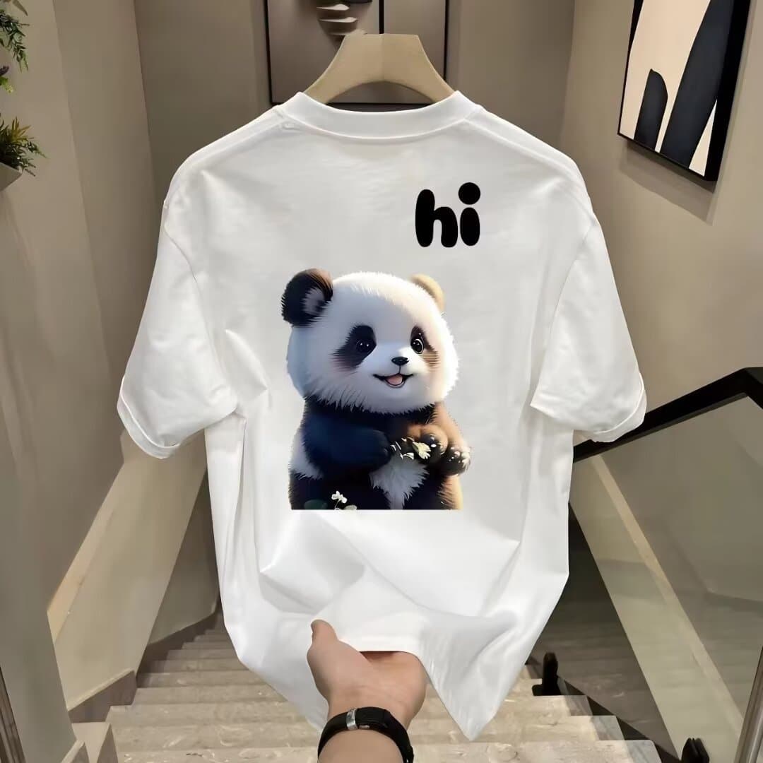 Men's Clothing Summer fashion Printed Cotton Boys' short-sleeved T-shirt summer new round neck T-shirt versatile men's top
