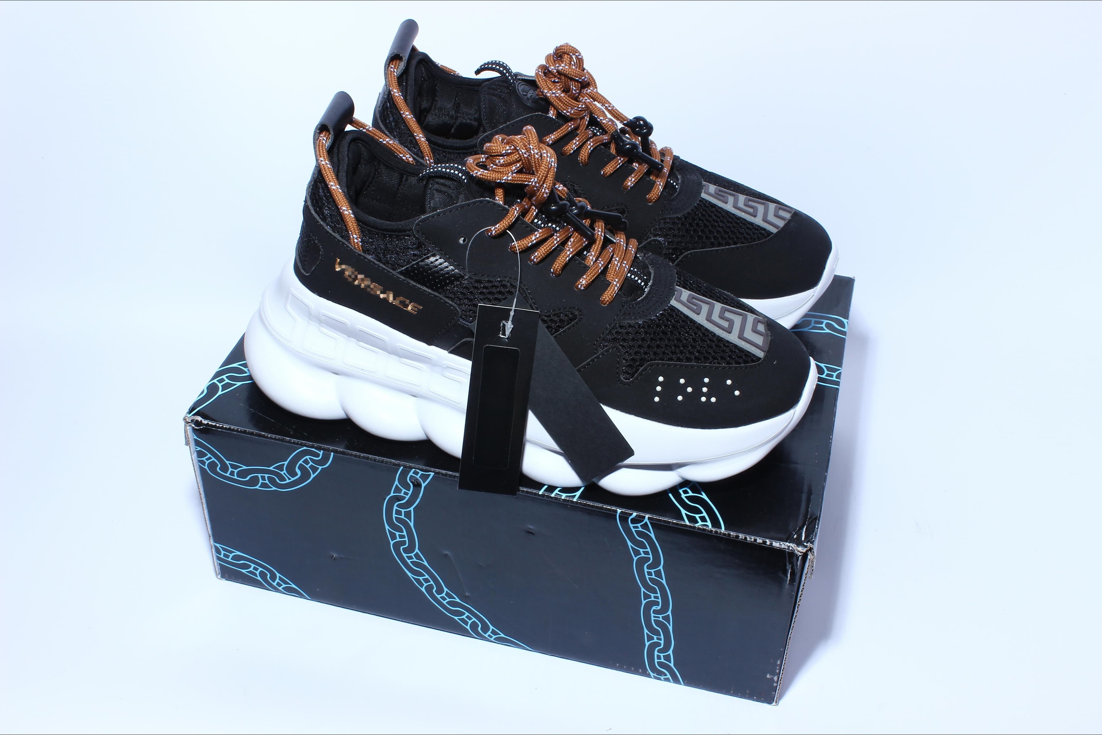 Chaussures de sport décontractées tendance Chain Reaction à tige basse, style rétro, polyvalentes, pour couples, semelle épaisse rehaussante et