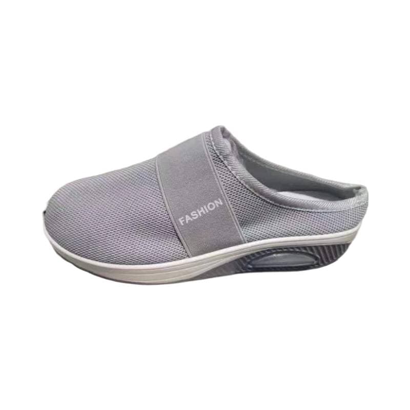 Women's Fashion Summer Heel Less Slip-on Women's Slippers Loafers Large Platform Shoes Air Cushioned Half Trawl Shoes