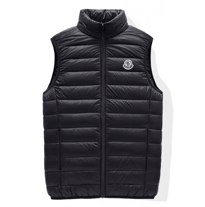 Doudoune sans manches légère Moncler pour homme, col montant, matelassée, idéale pour l'automne et l'hiver. Veste chaude, compacte et facile à t