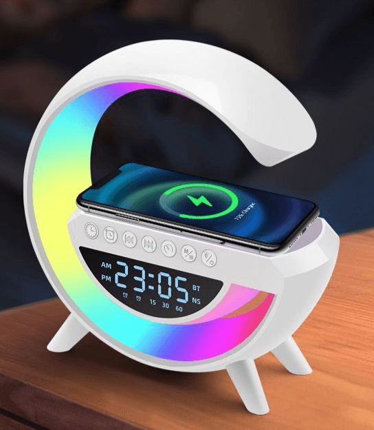 Hot-selling Big G2301 Bluetooth Speaker BT-3401 Atmosphere Light Charging Clock G63 Wireless Charger